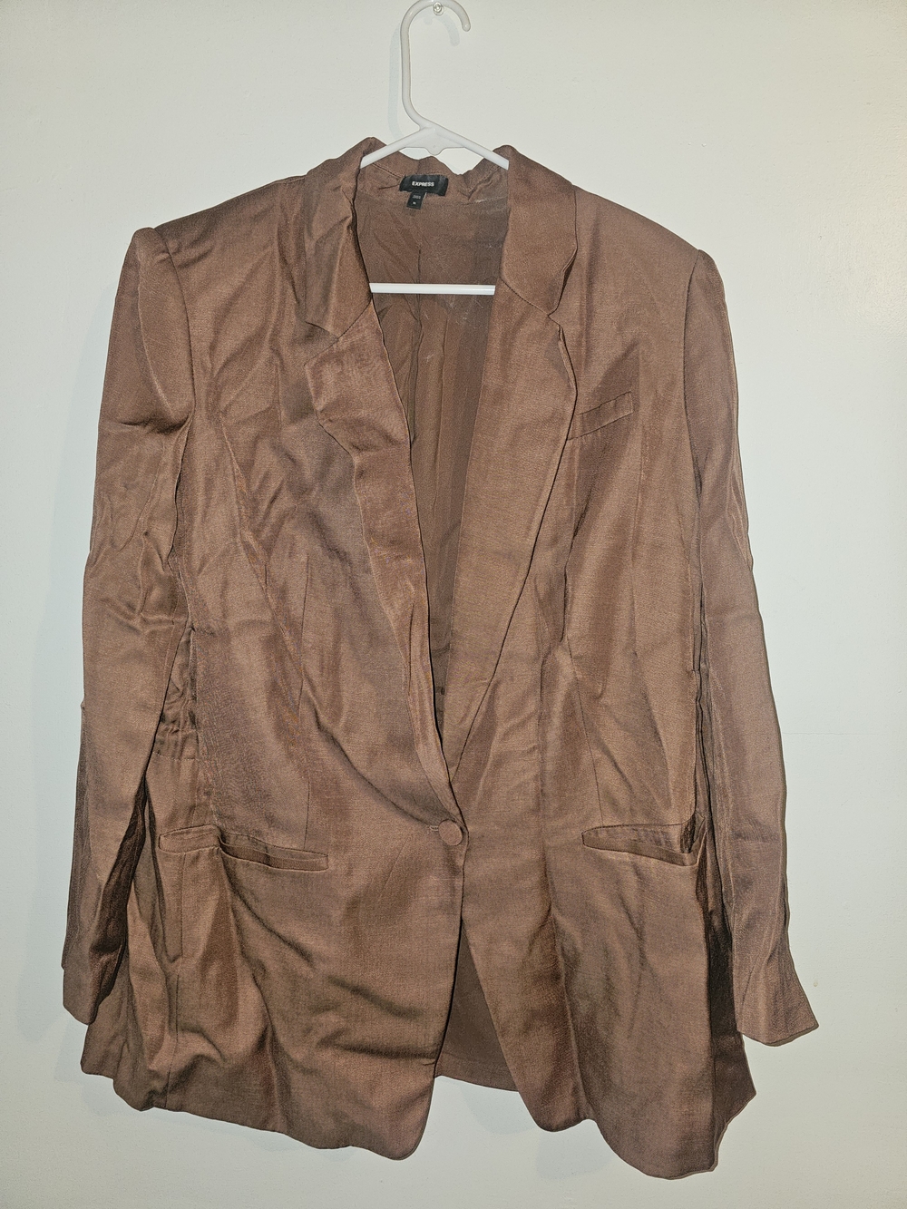 Express Women's Copper-Brown Single-Button Blazer